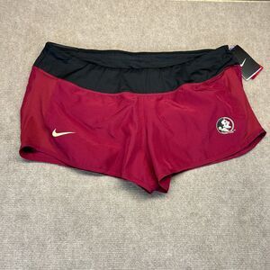 Florida State Seminoles Nike Running Shorts Women's XL Maroon Crew Lined Gym 3"
